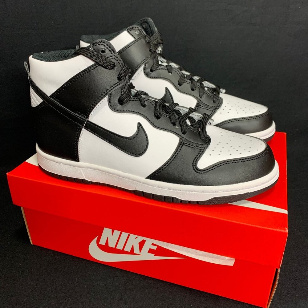 Nike Dunk High GS Black/White University Red Size 7Y